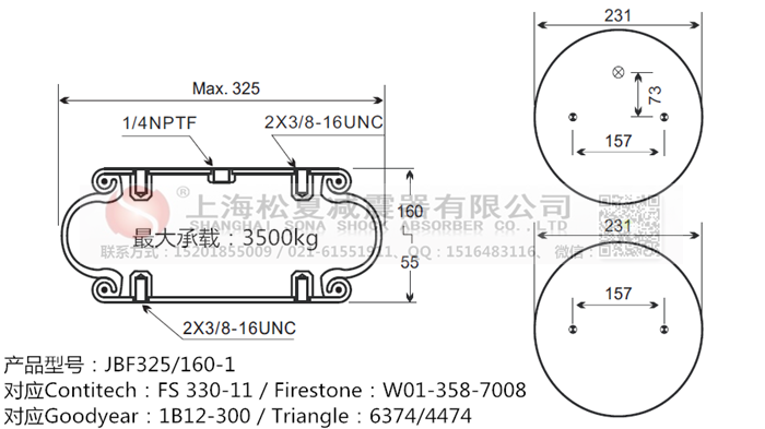 JBF325/160-1橡膠<a href='http://m.tuesdayc.cn/' target='_blank'><u>空氣彈簧</u></a>